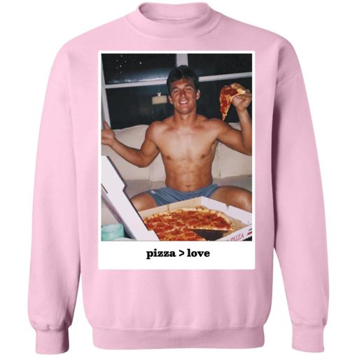 Tyler Cameron Merch Pizza Love Light Blue Hoodie