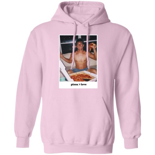 Tyler Cameron Merch Pizza Love Light Blue Hoodie