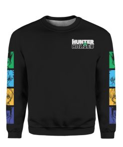 Hunter x Hunter Merch Main Four Long Sleeve Black Shirt