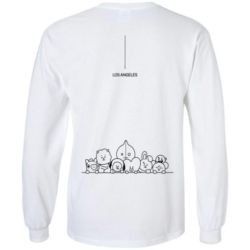 Bt21 Merch BT21 Group LA Long Sleeve Top White