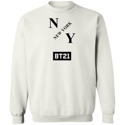 Bt21 Merch BT21 Group NY Long Sleeve Top White