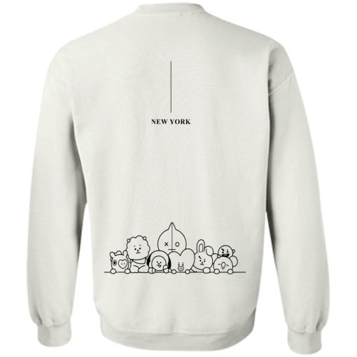 Bt21 Merch BT21 Group NY Long Sleeve Top White