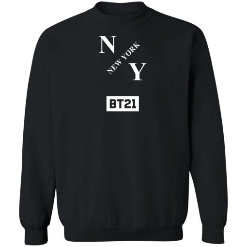 Bt21 Merch BT21 Group NY Hoodie Black