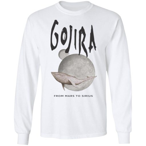 Gojira Merch Whale From Mars White T-Shirt