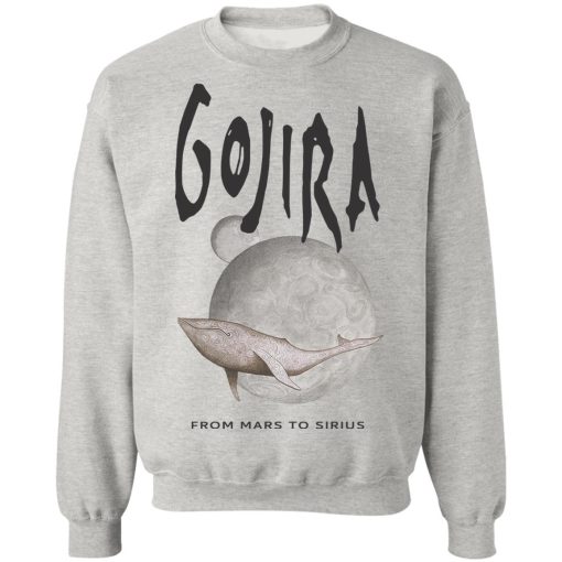 Gojira Merch Whale From Mars White T-Shirt