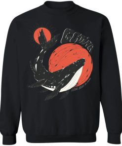 Gojira Merch Whale Sun Moon Crewneck Sweatshirt