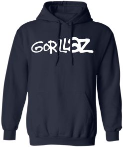 Gorillaz Merch Graffiti Logo Navy Hoodie
