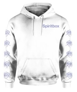 Spiritbox Merch Death Metal Logo White Pullover Hoodie