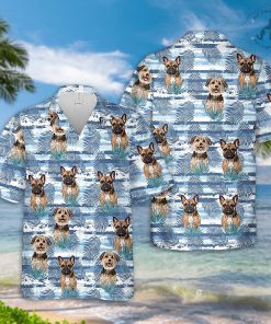 Breezy Hawaiian Print Dog Face Hawaiian Shirt
