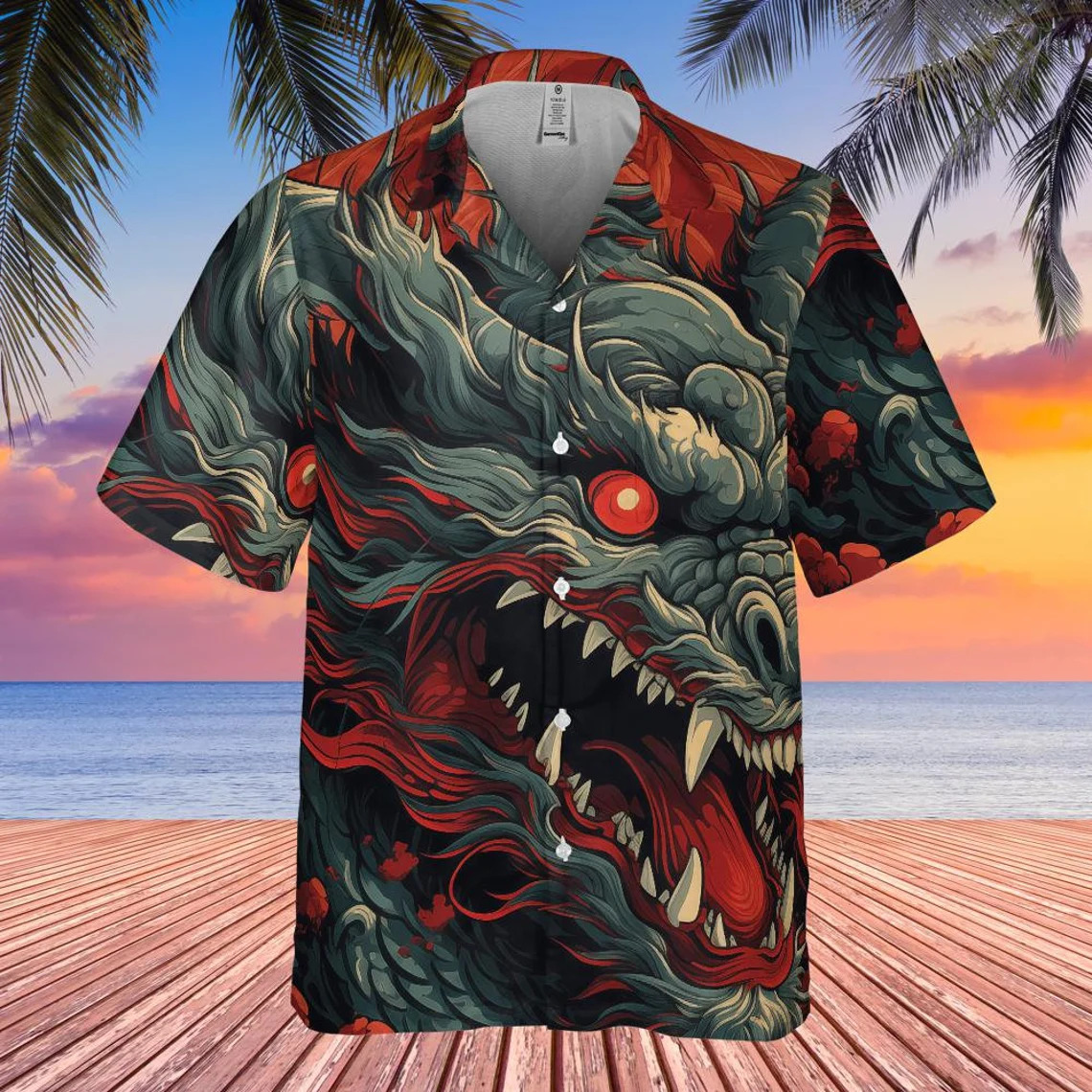 Chinese Dragon Mens Hawaiian Shirt